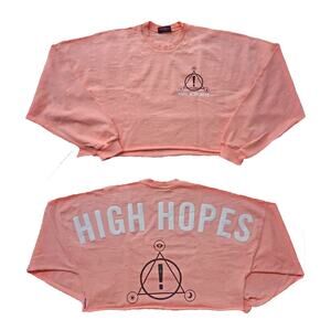 Panic! At the Disco High Hopes Cropped Spirit Jersey Peach Size Small